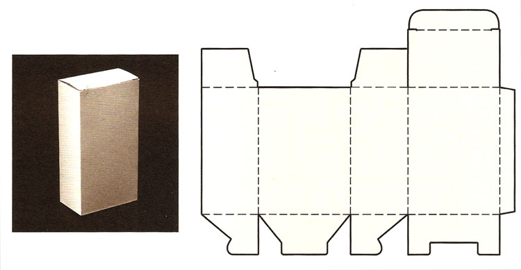 管式包裝盒結(jié)構(gòu)展開(kāi)圖