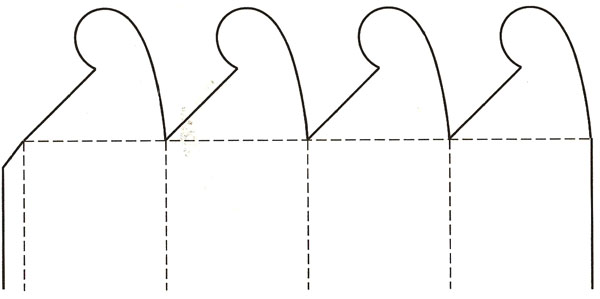 連續(xù)搖翼窩進(jìn)結(jié)構(gòu)包裝設(shè)計(jì)展開(kāi)圖