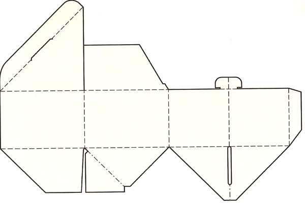 三角型自動(dòng)鎖底盒展開(kāi)圖