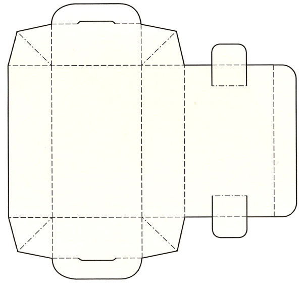 別插帶蓋盤(pán)式結(jié)構(gòu)紙盒展開(kāi)圖