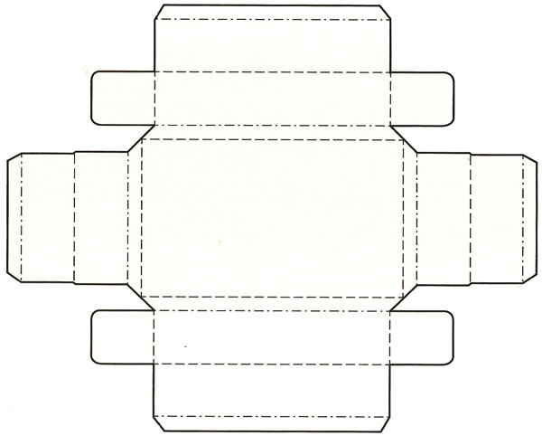 盤(pán)式別插組裝帶底結(jié)構(gòu)盒展開(kāi)圖