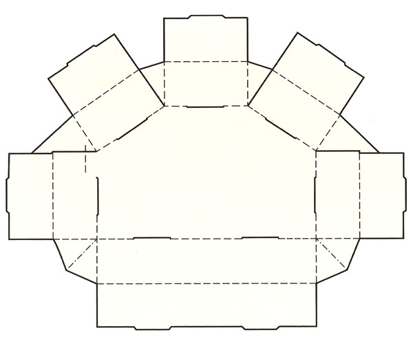 多邊形盤(pán)式盒結(jié)構(gòu)展開(kāi)圖